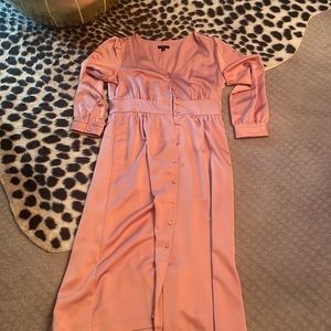 J. Crew pink, satin dress